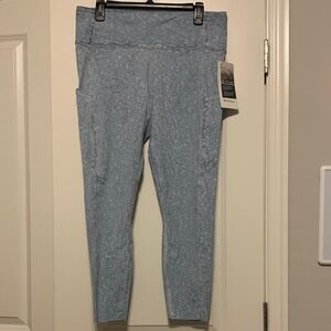 Lululemon Athletica City Grit White Blue Fog Leggings Fast and Free HR Sz 14 NWT
